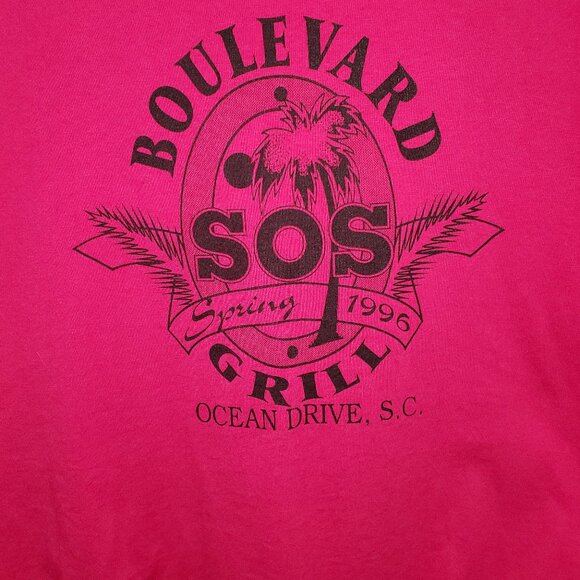 TRUE VINTAGE BEACH CLUB TEE SHIRT FROM OCEAN DRIVE BEACH SOUTH CAROLINA...1996 - Picture 2 of 2